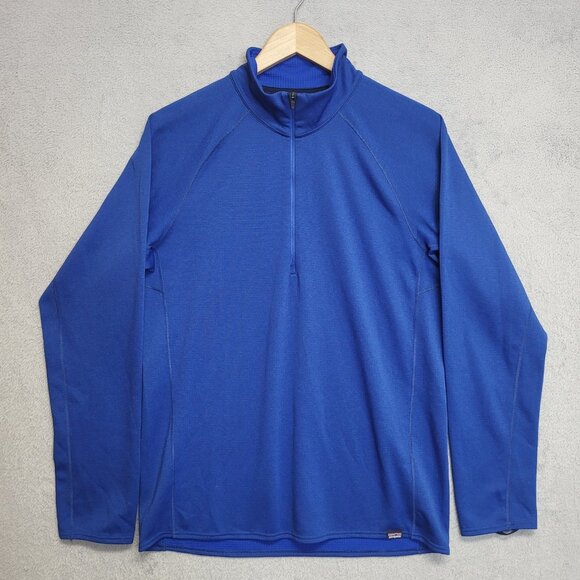 Patagonia Other - Patagonia Pullover Mens Medium Blue Capilene Midweight Baselayer Zip Polartec